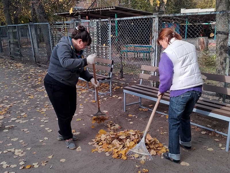 В Левобережном районе завершился месячник благоустройства .